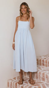 Kinsley Midi Dress - Blue