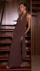 Maylah Maxi Dress - Chocolate