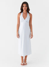 Heavy Hearted Midi Dress - Blue